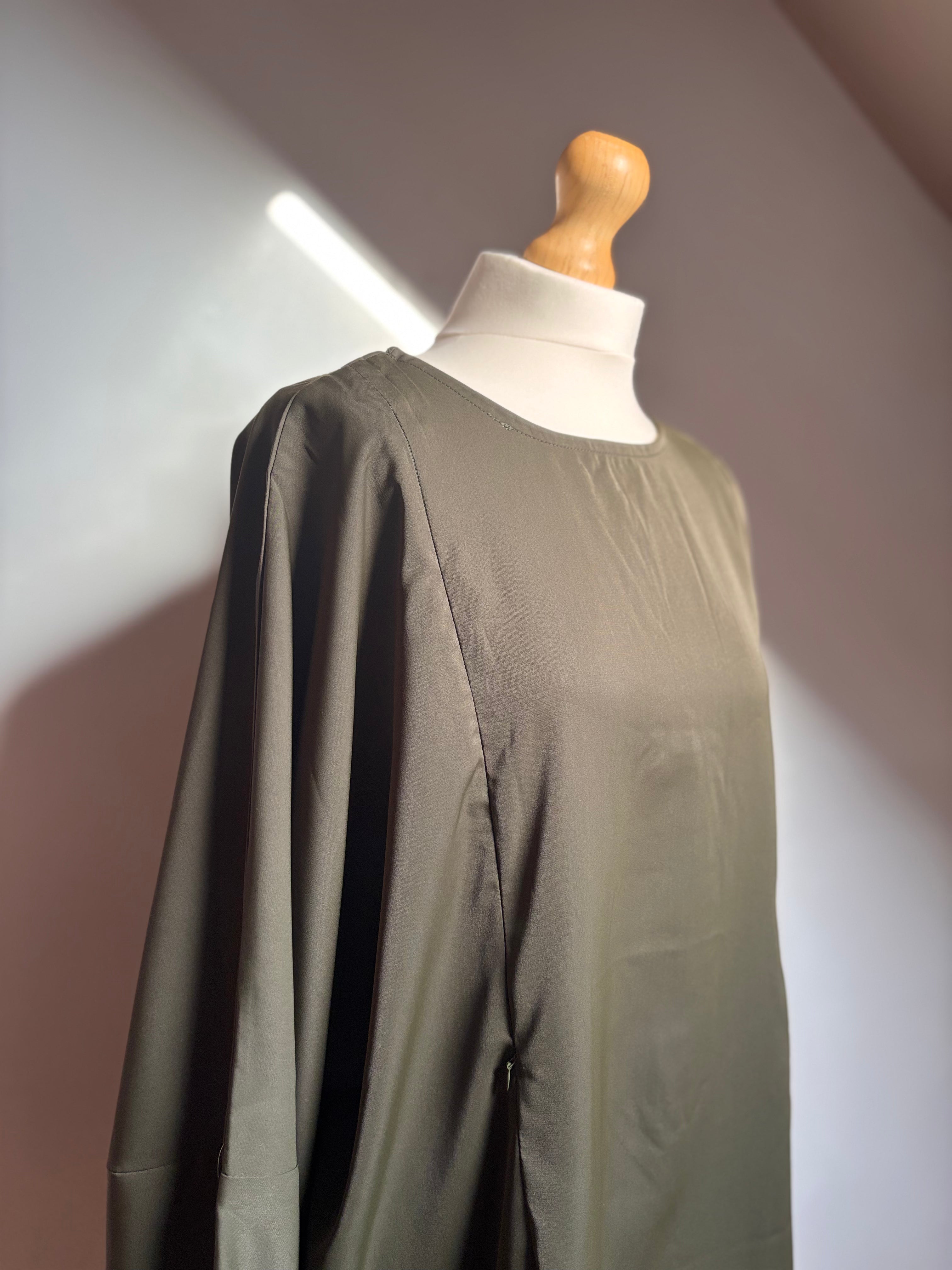 Coloured Nursing Abaya - Dark Green