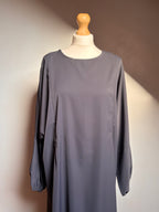 Coloured Nursing Abaya - Dark Grey
