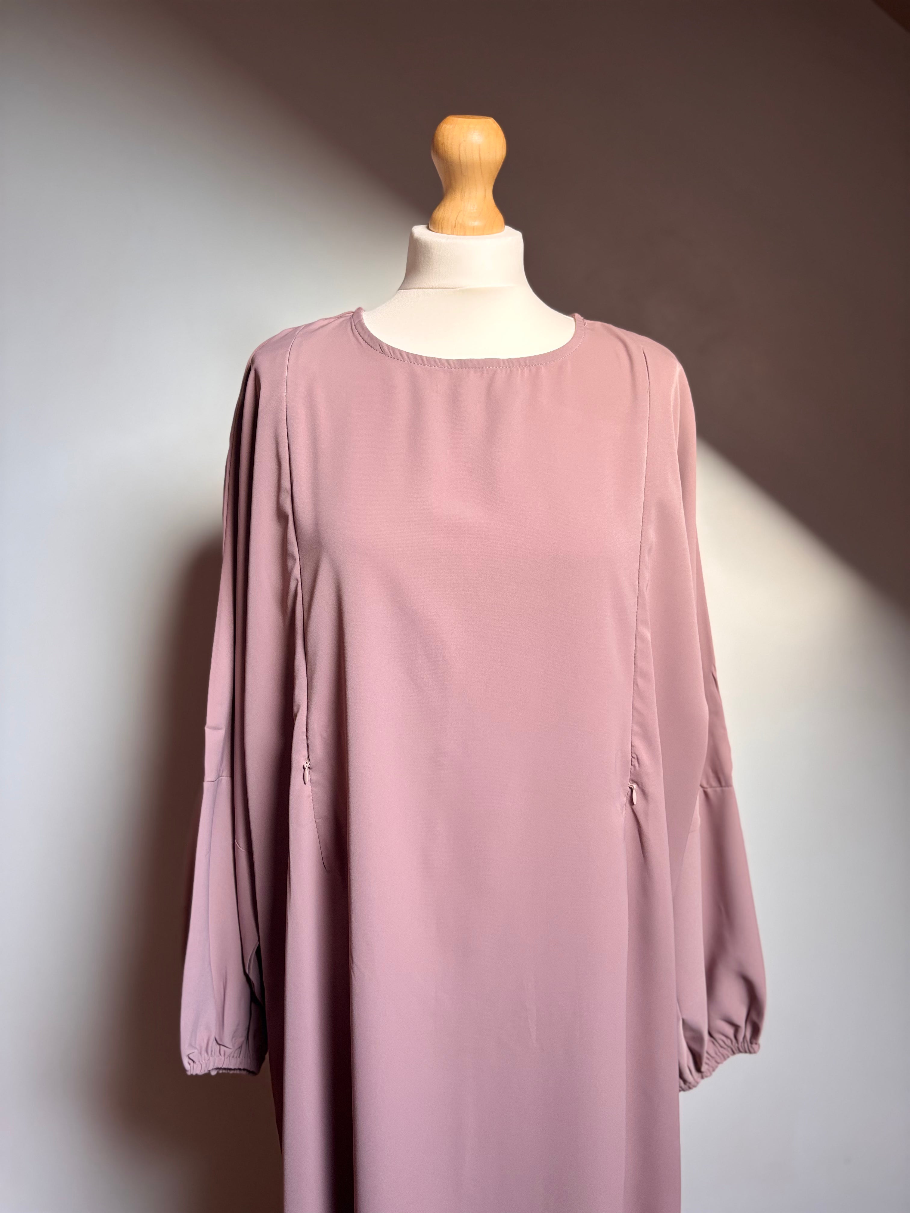 Coloured Nursing Abaya - Mauve