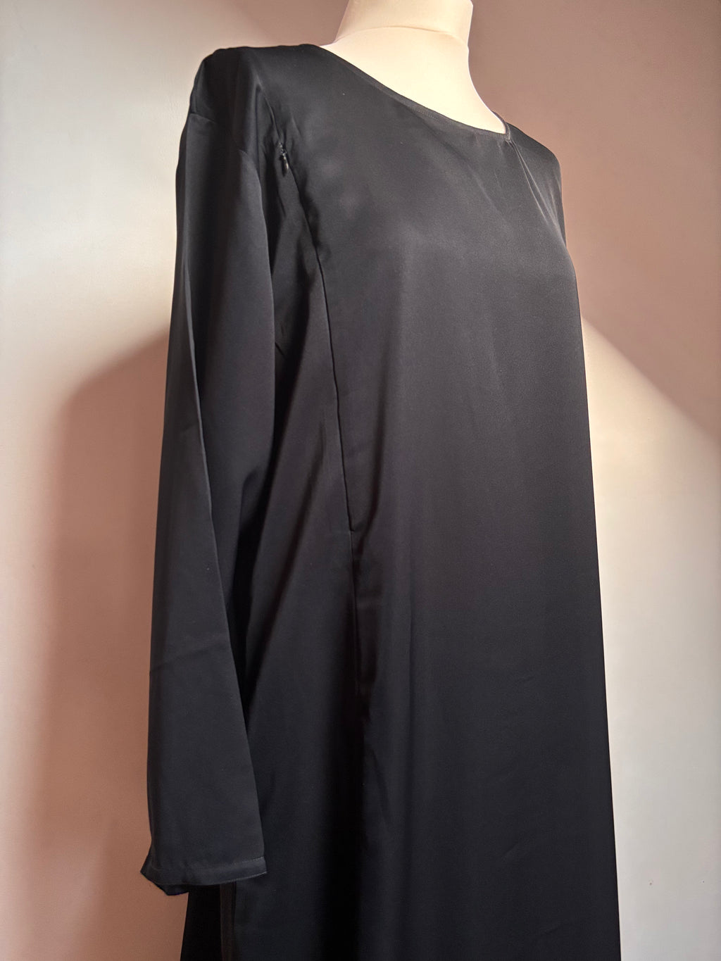 Nida Nursing Abaya/Slip Dress - Black