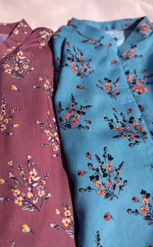 Blue Kurta - with or without trousers