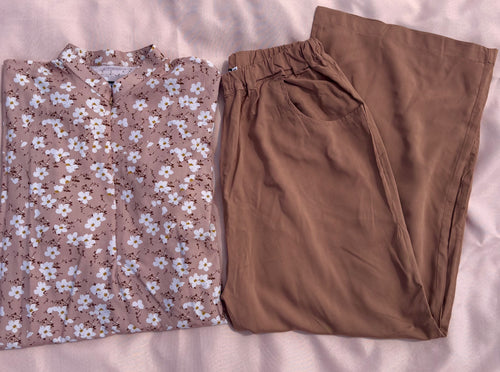 Beige Kurta Set (with trousers)